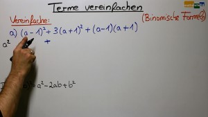 Terme vereinfachen mithilfe binomischer Formeln