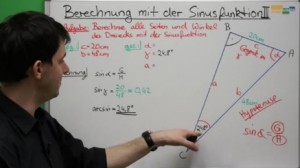 Sinus rechtwinkliges Dreieck Video mathe