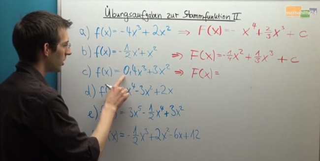 Stammfunktion finden Video » Mathehilfe24 » mathehilfe24