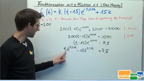 Funktionenschar mit e-Funktion 1.1 (Das Handy)