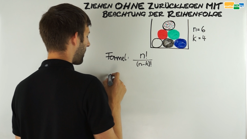 Ziehen ohne Zurücklegen und mit Beachtung der Reihenfolge » mathehilfe24